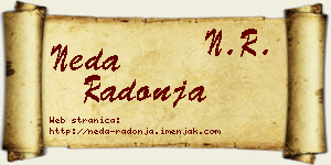 Neda Radonja vizit kartica